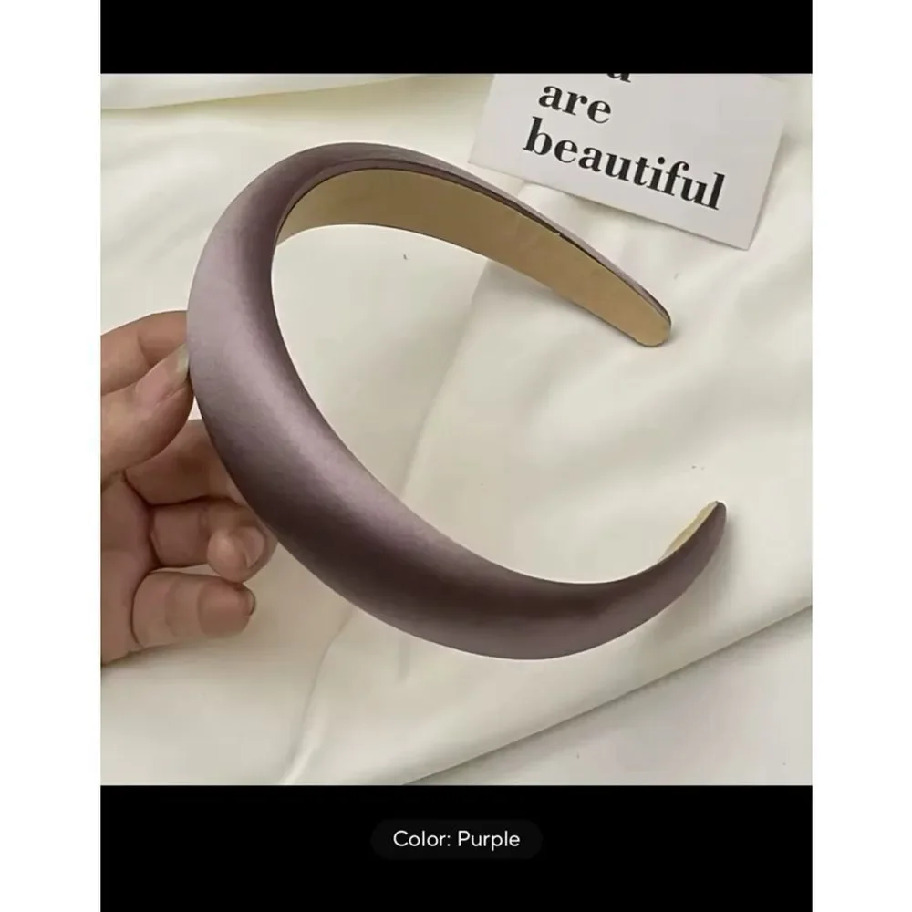 2/$14 Satin Lilac‎ Headband One Size Purple
